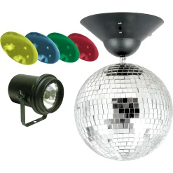 Promo 🤩 American DJ American DJ MB-8 8" Mirror Ball Package ❤️