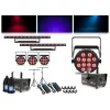 Cheapest 🎉 CHAUVET DJ CHAUVET DJ Complete Lighting Package With Four SlimPAR Q12 BT, Two ColorBAND T3 BT And Two Hurricane 700 Fog Machines 🌟