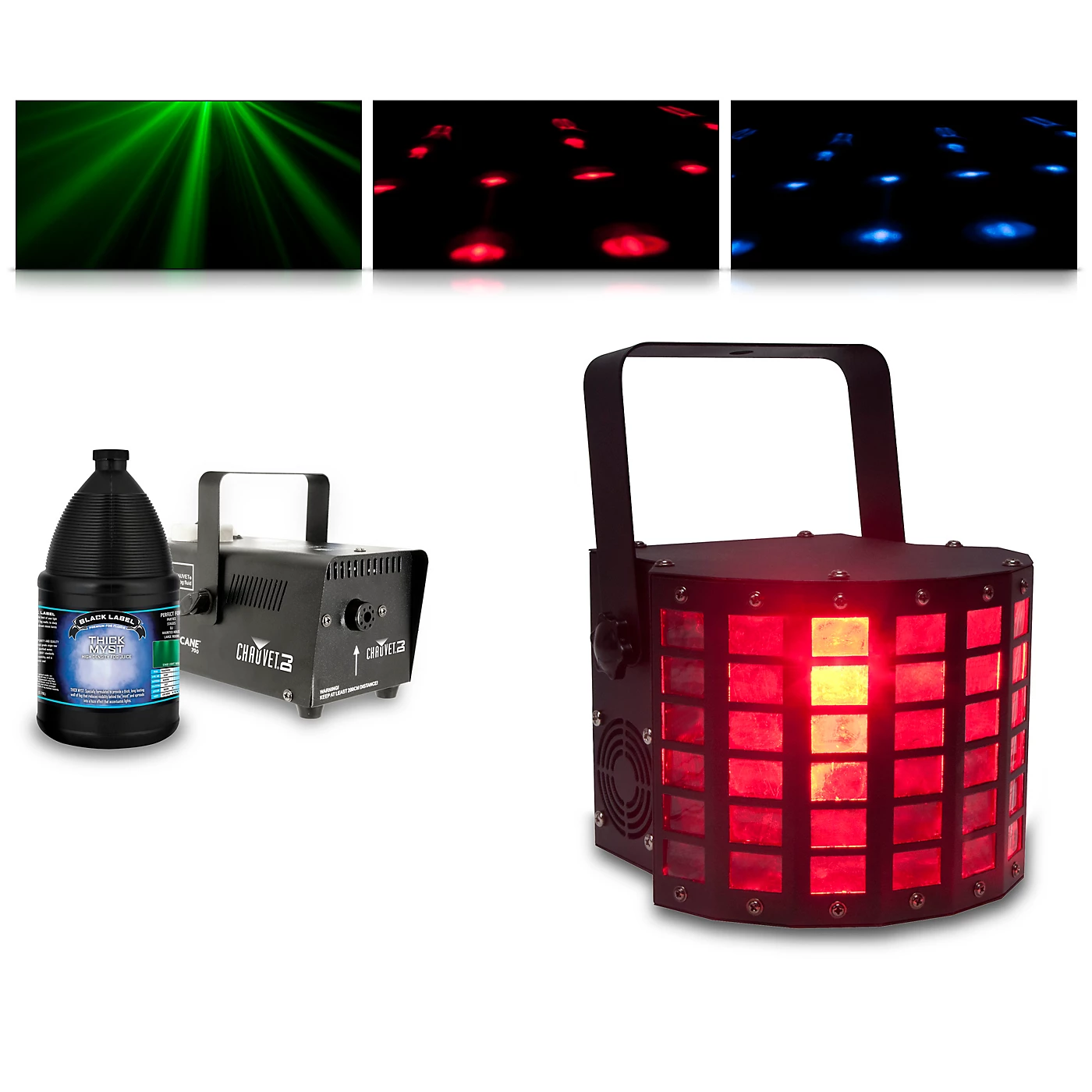 Hot Sale ✔️ American DJ American DJ Mini Dekker LZR With Hurricane 700 Fog Machine And Juice 🛒