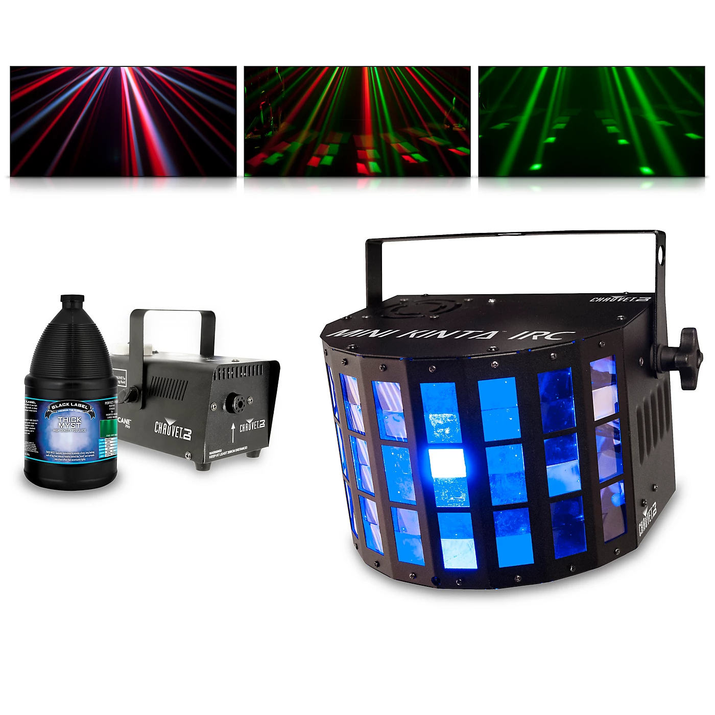 Top 10 🧨 CHAUVET DJ CHAUVET DJ Mini Kinta IRC With Hurricane 700 Fog Machine And Juice 🌟
