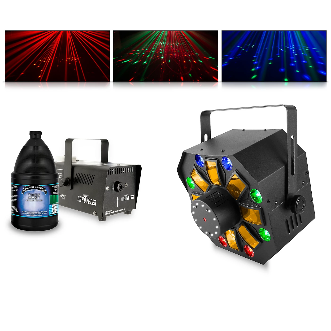 Budget 🔔 CHAUVET DJ CHAUVET DJ Swarm Wash FX With Hurricane 700 Fog Machine And Juice ⌛