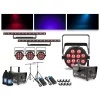 Hot Sale ✔️ CHAUVET DJ CHAUVET DJ Complete Lighting Package With Four SlimPAR T12 BT, Two ColorBAND T3 BT And Two Hurricane 700 Fog Machine ⌛