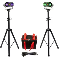 Coupon 💯 VocoPro VocoPro Dynamic-Duo-Plus, Two DJ-Smart-LightShows Package With Two SS-99 Stands And Carrying Bag ⌛
